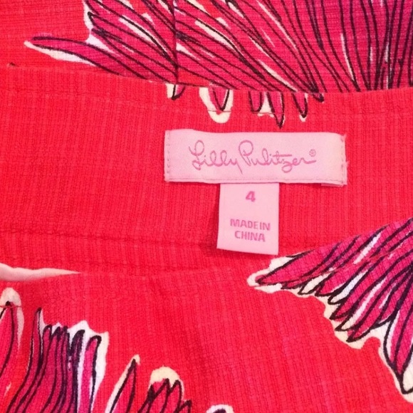 LILLY PULITZER Pencil Skirt High Waisted Floral Pink Island Bloom Style #83343 - Picture 6 of 8